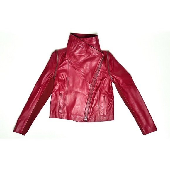 YIGAL X AQUA Convertible Moto Real Leather Vest to Jacket - Picture 2 of 11